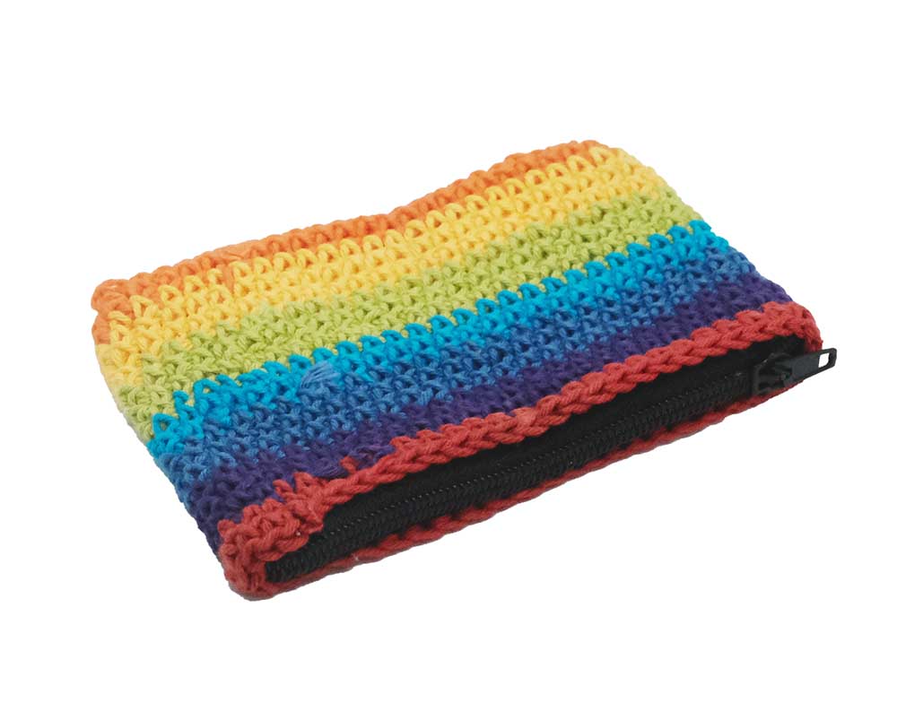 Square Rainbow Zip Purse