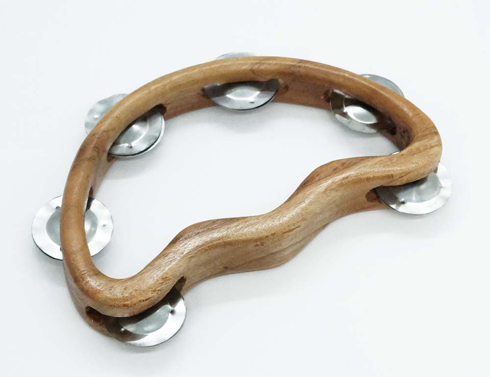 Tambourine 6 Zills Half Wood