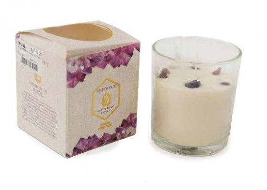 Candle Amethyst 9x10cm