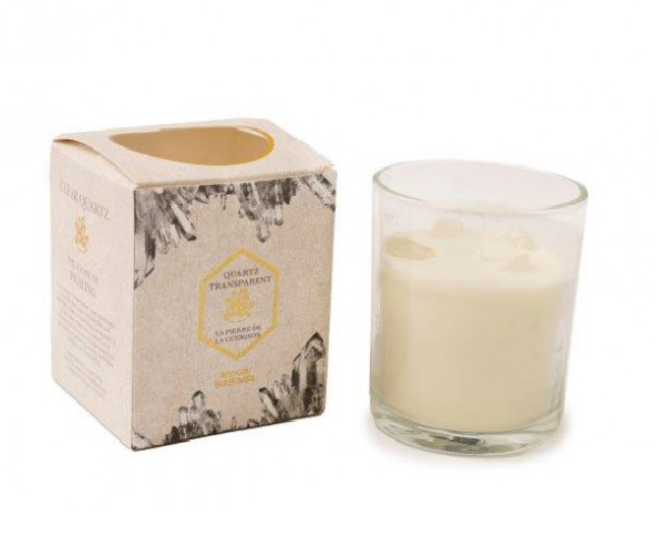 Candle Clear Quartz 9x10cm
