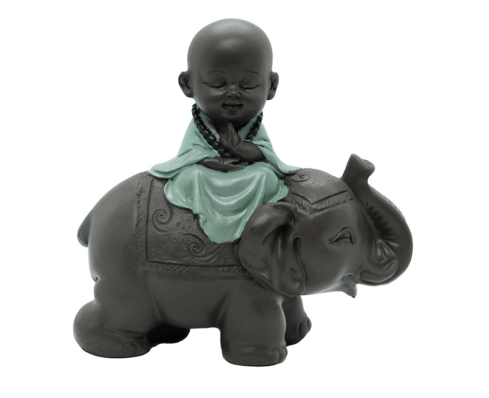 Buddha With Elephant 13x12cm