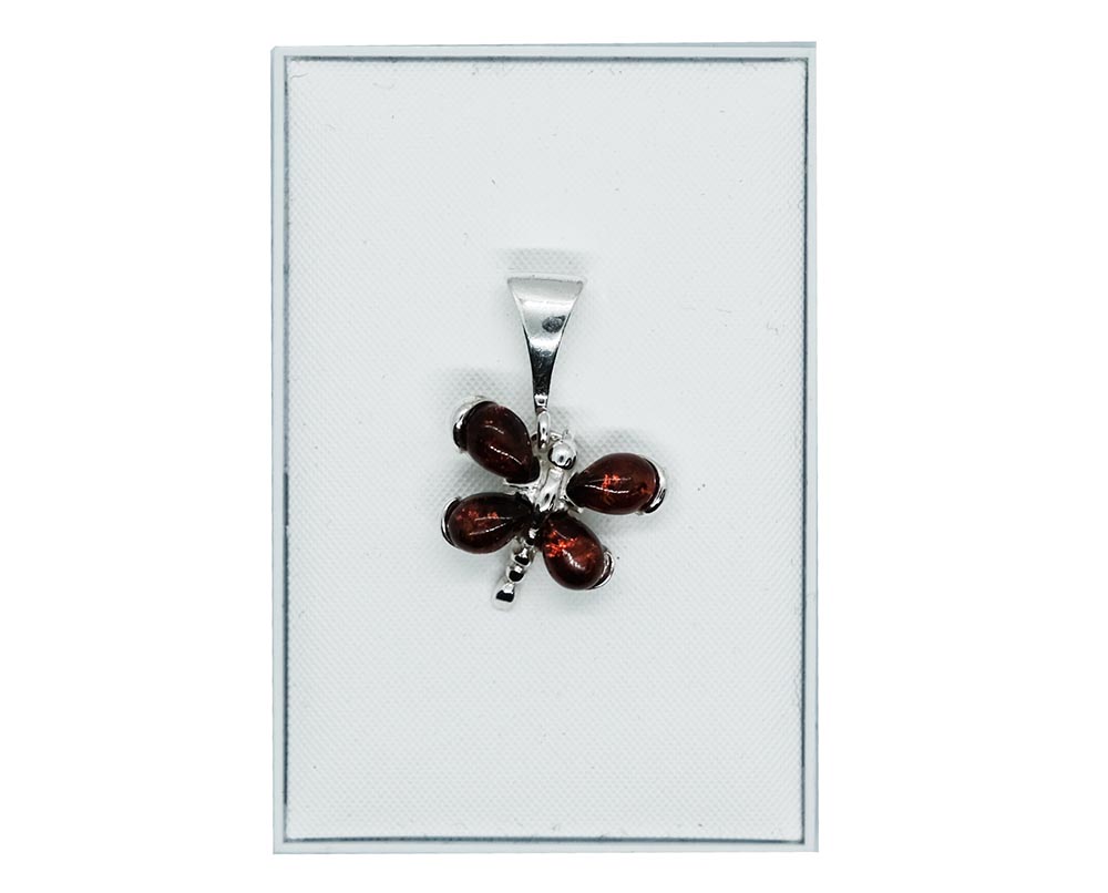 Silver Pendant Amber