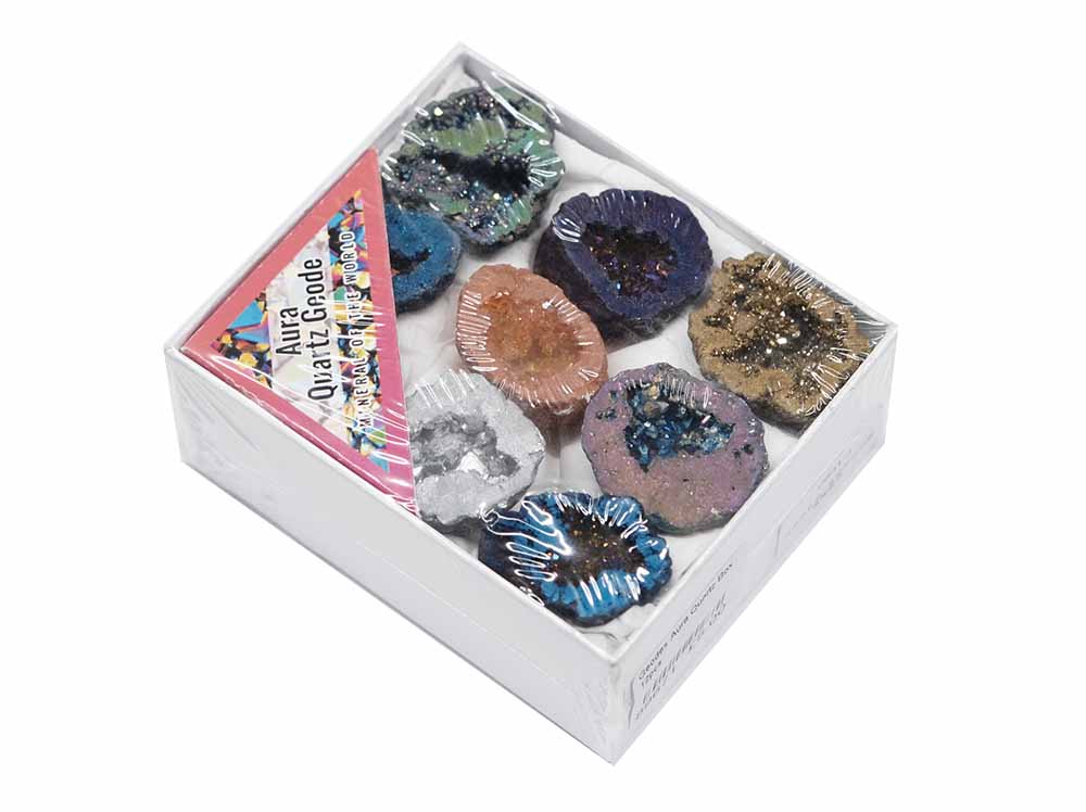Geodes Aura Quartz Box 12pcs