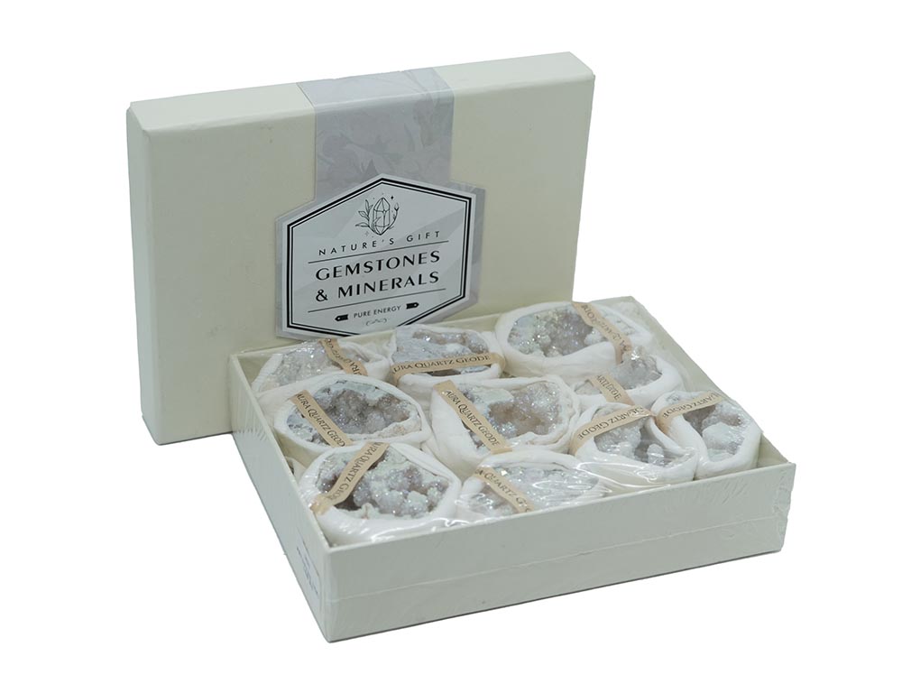 Geodes Aura Quartz Box 12pcs