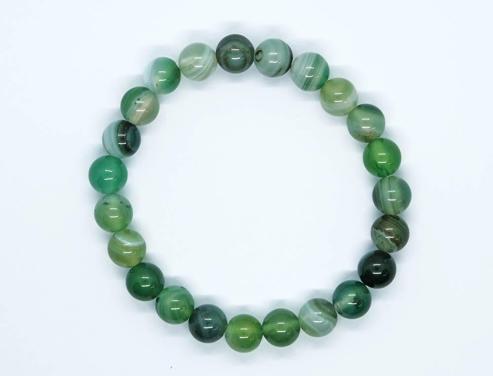 Bracelet Stripe Agate Green
