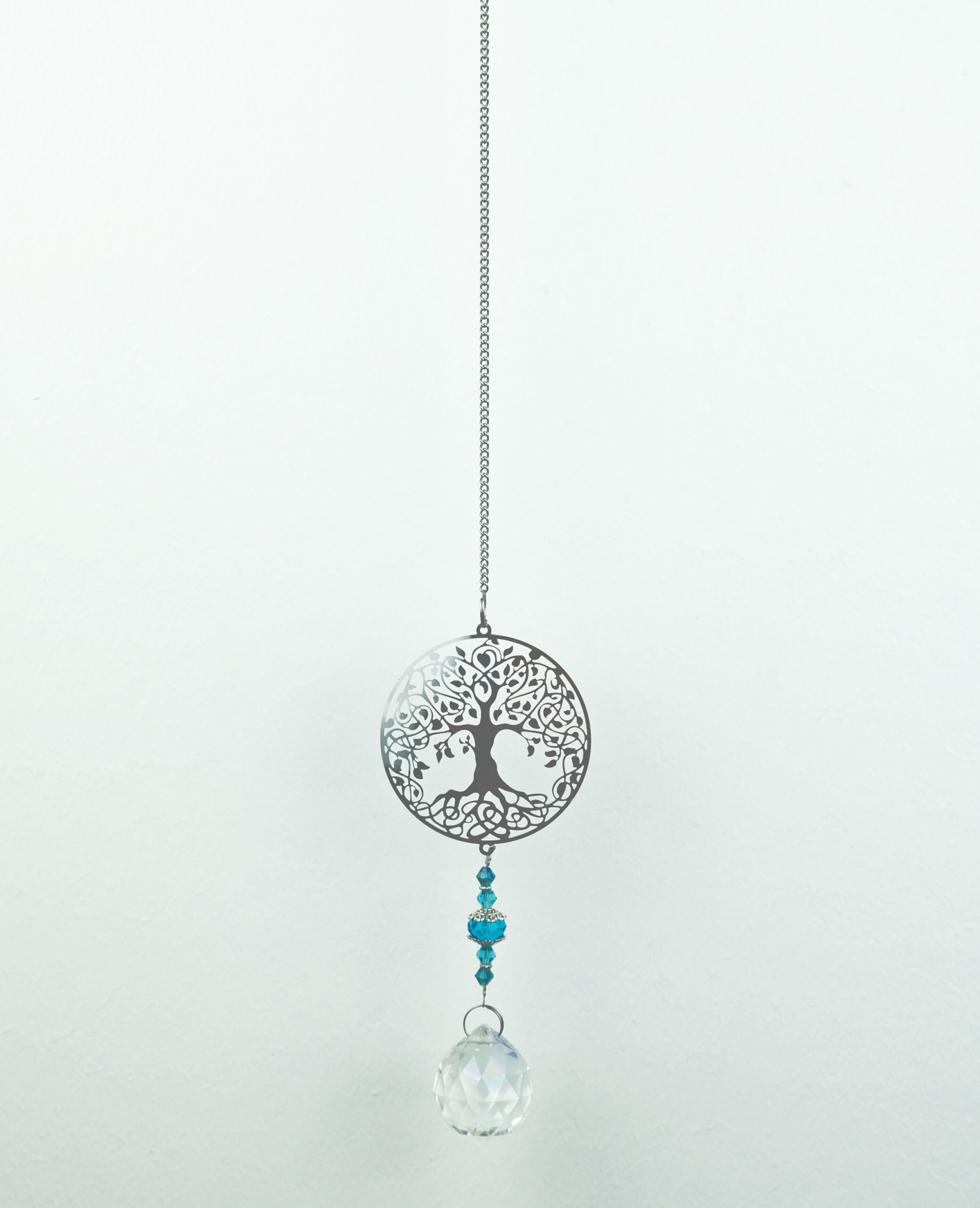 Suncatcher Tree of Life With Blue Beads