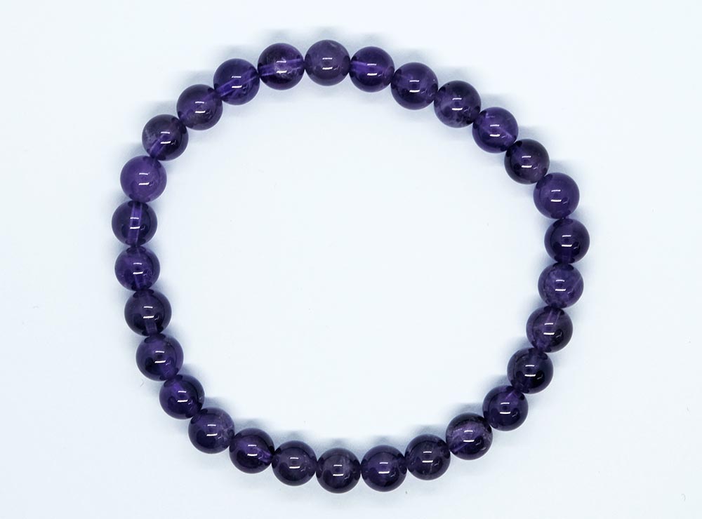 Bracelet 6mm Bead Amethyst