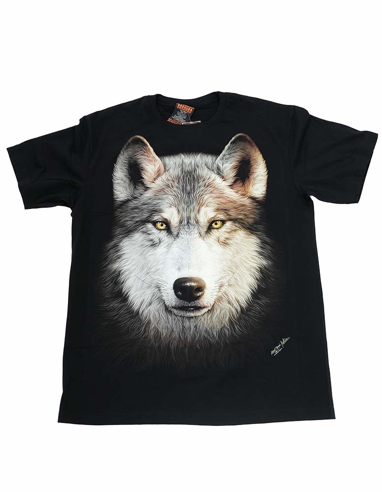 T-Shirt Wolf Glow In The Dark (Choose Size)