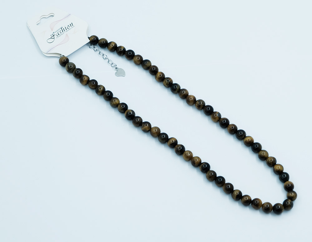 Necklace 8mm Bead Tiger Eye