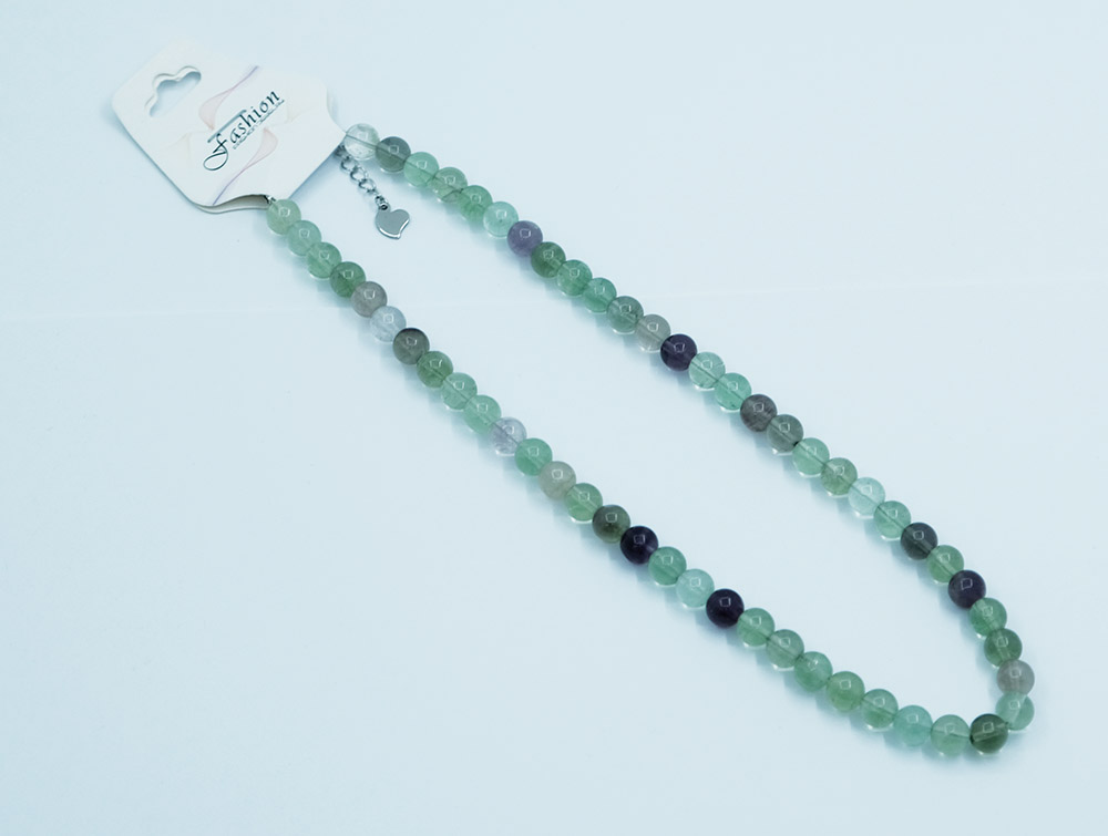 Necklace 8mm Bead Fluorite
