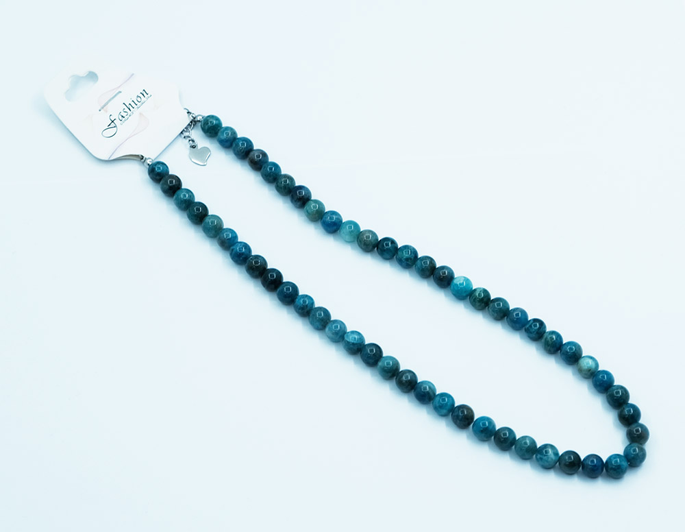 Necklace 8mm Bead Apatite