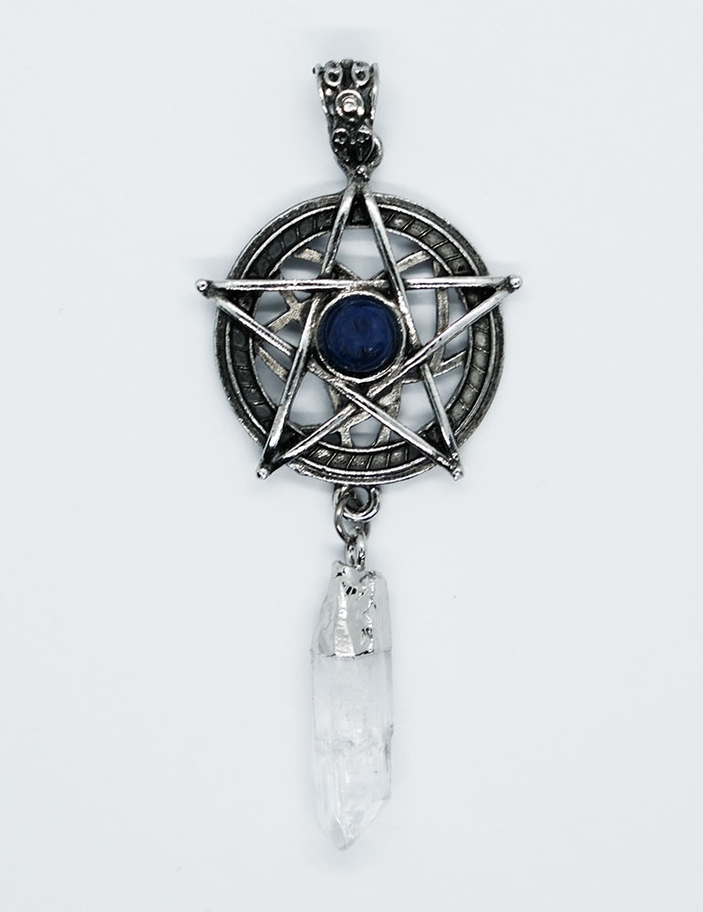 Pendant Pentagram Lapis Wand