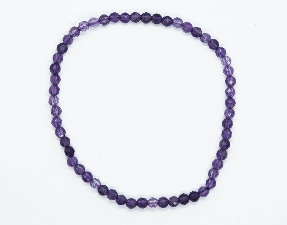 Bracelet 3mm Faceted Amethyst