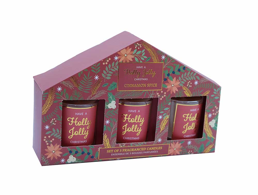 Votive Candlepots Holly Jolly