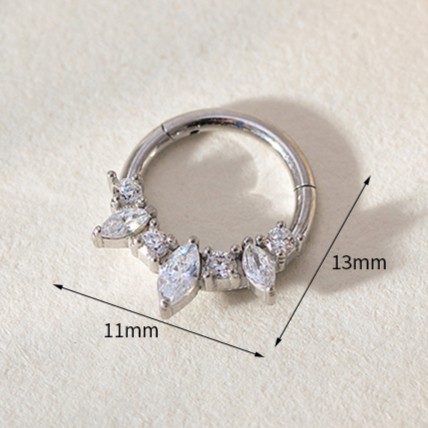 Nose Stud With Zircon Stones