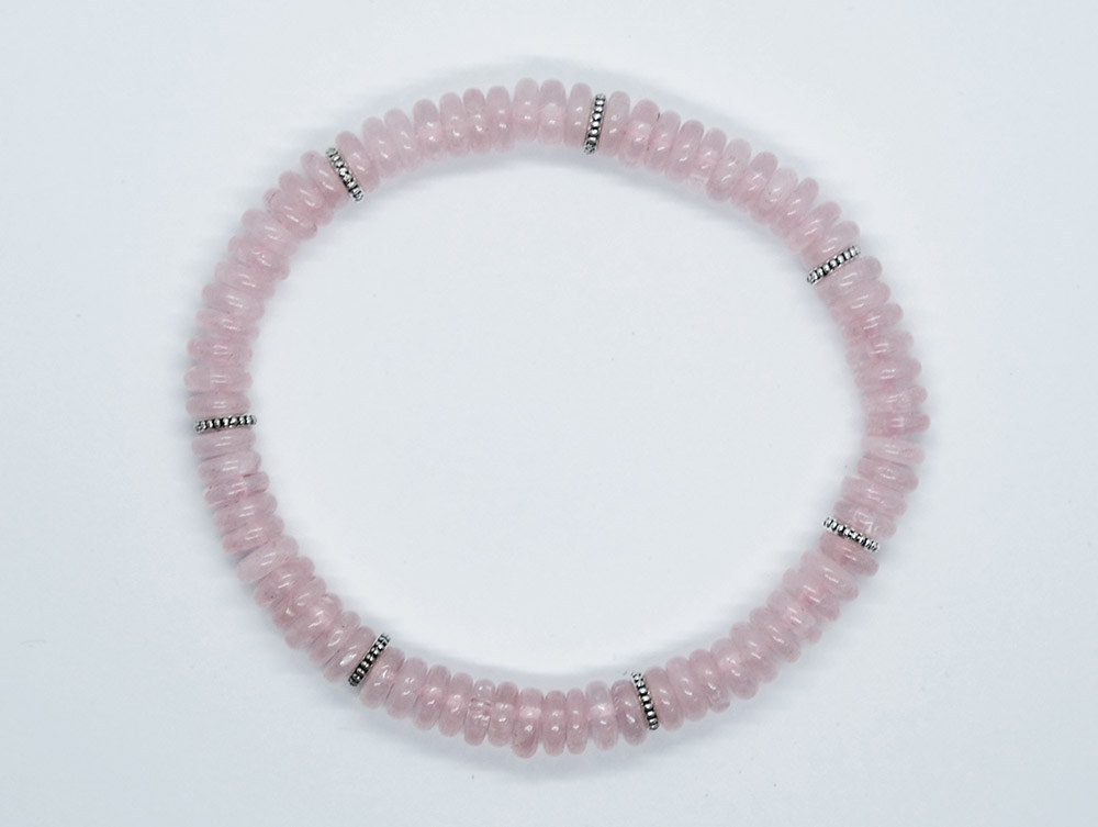 Bracelet Disc Rose Quartz