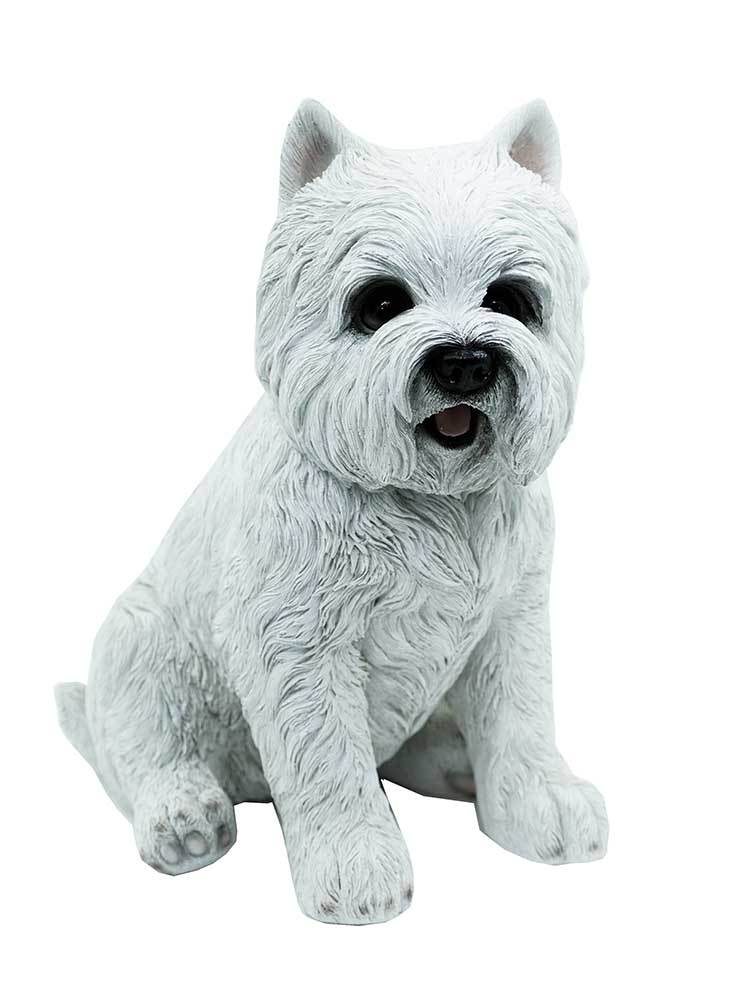 Puppy White Sitting 26.5x19x30cm