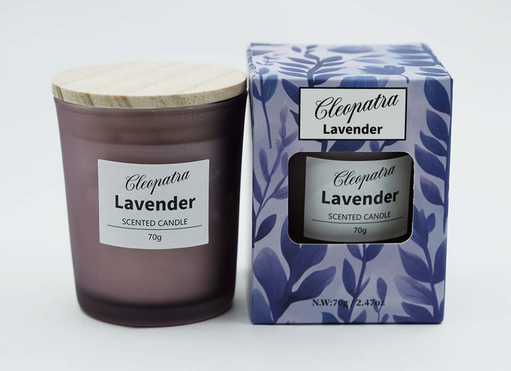 Candle W/Crystal Lavender 70g