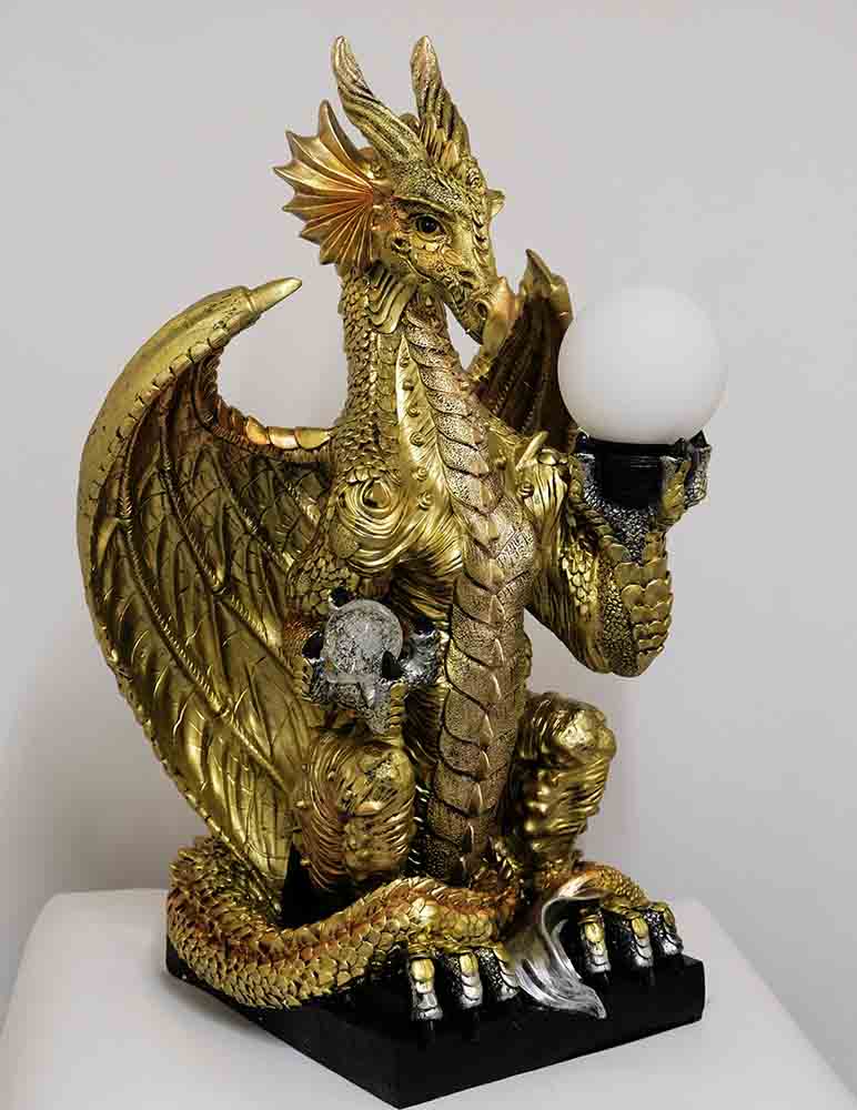 Dragon Lamp Gold COLLECTION ONLY
