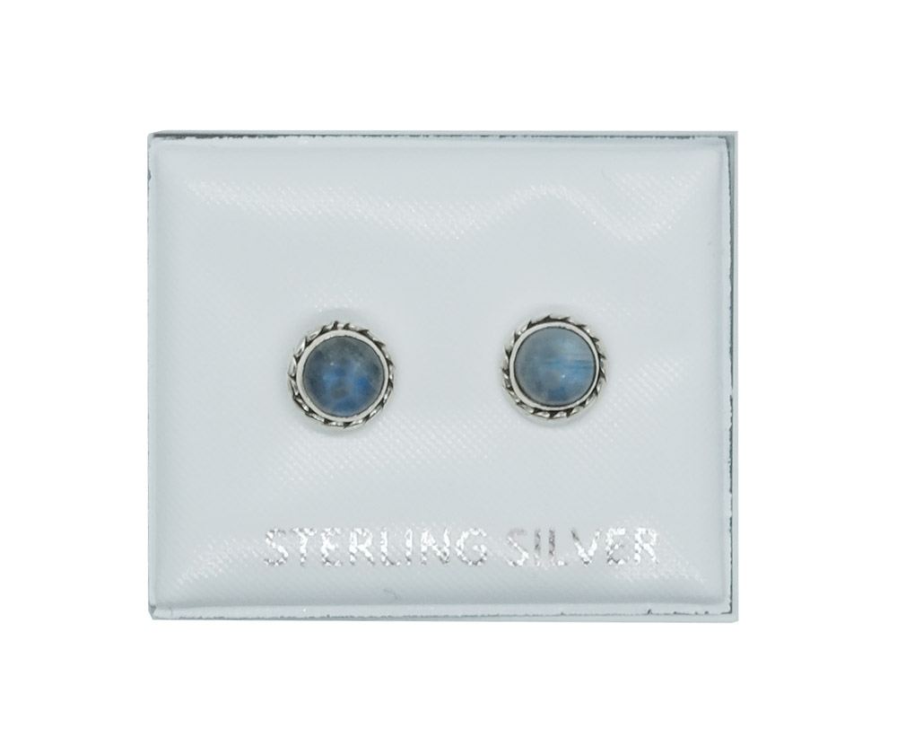 Silver Earring Stud Rainbow 7mm