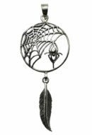 Pendant Silver Spider Feather Lisa Parker Licensed