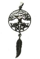 Pendant Silver Tree Feather Lisa Parker Licensed