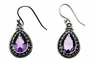Silver Earring Amethyst