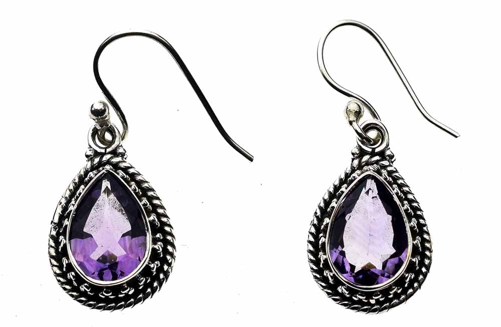 Silver Earring Amethyst