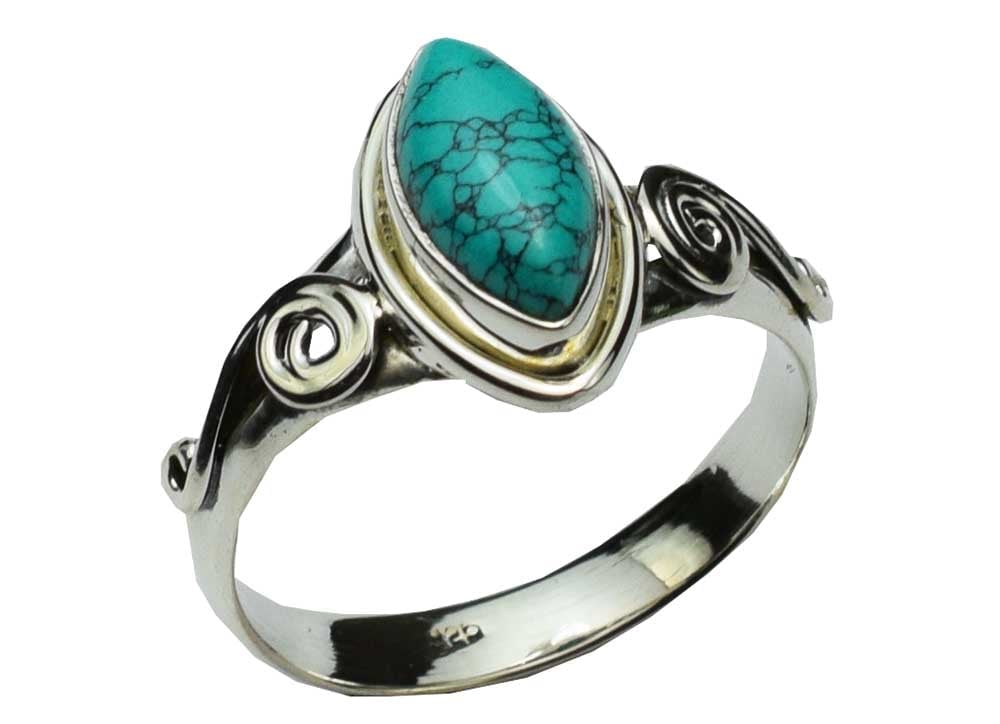 Silver Ring Turquoise Cab