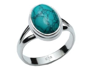Silver Ring Turquoise Plain