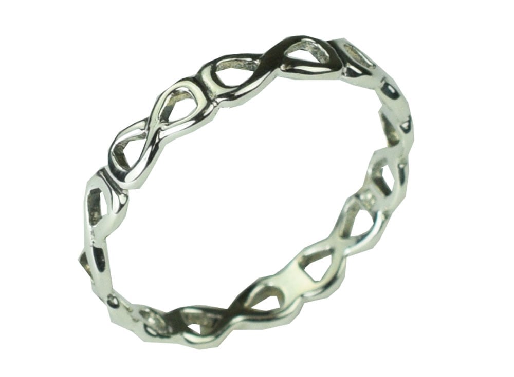 Silver Ring Infinity Symbols