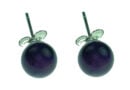 Silver Earring Stud Amethyst
