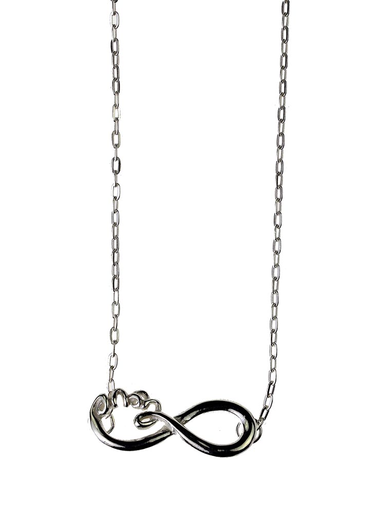 Silver Necklace Love Infinity