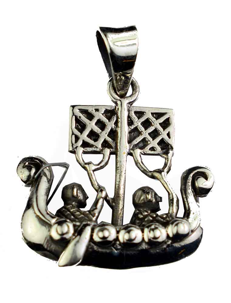 Silver Pendant Viking Ship
