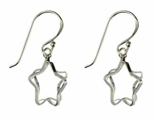 Silver Earring Star 1cm H