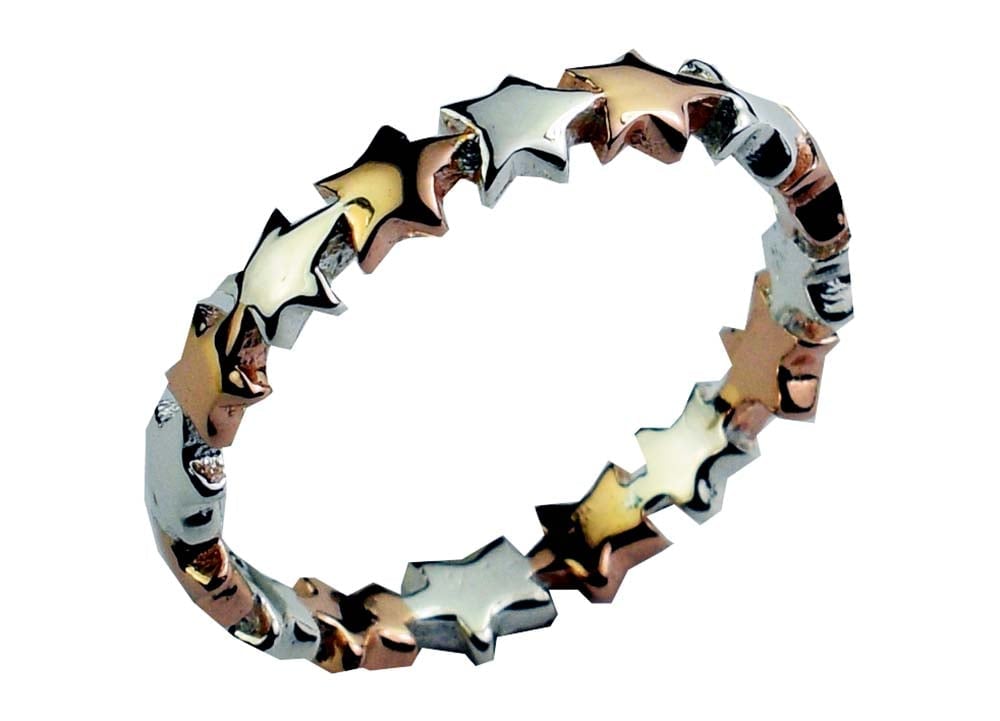 Silver/Rosegold Ring Band Star