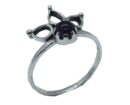 Silver Ring Flower Amethyst