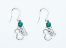 Silver Earring Om Turquiose
