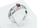 Silver Ring Oval Cut Garnet