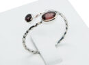 Silver Ring Twist Cut Garnet
