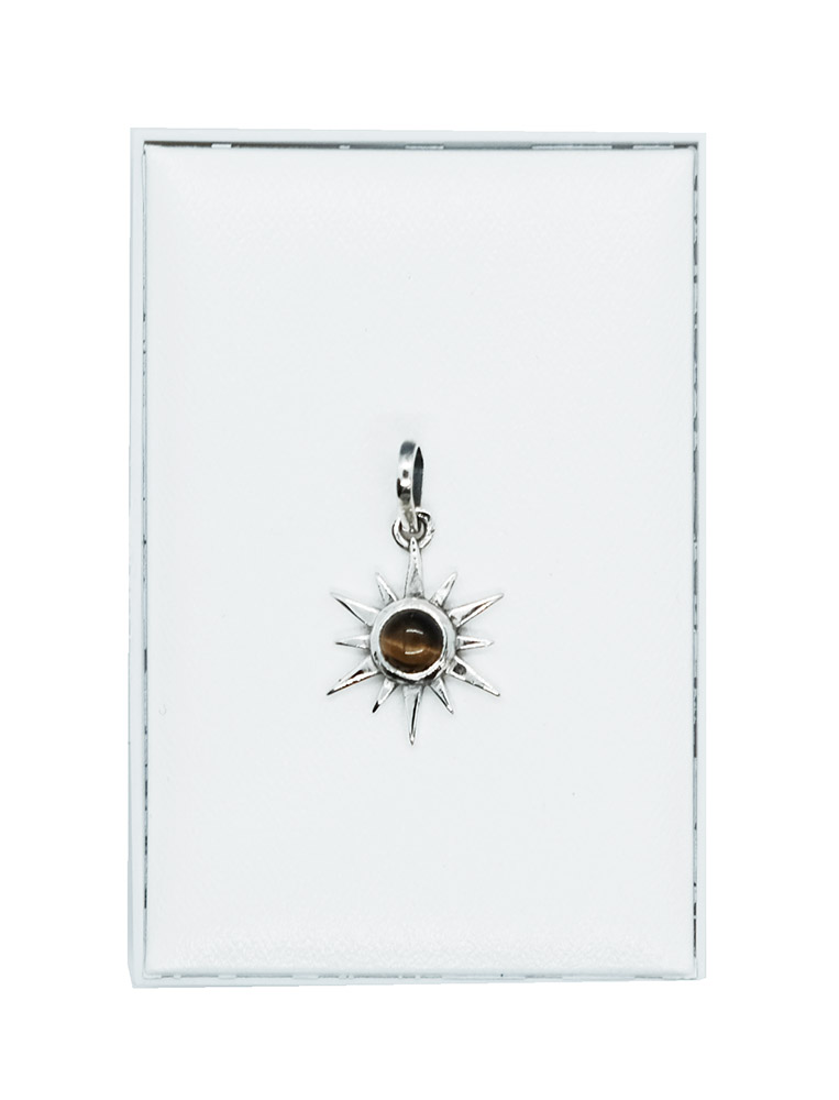Silver Pendant Sun Tiger Eye