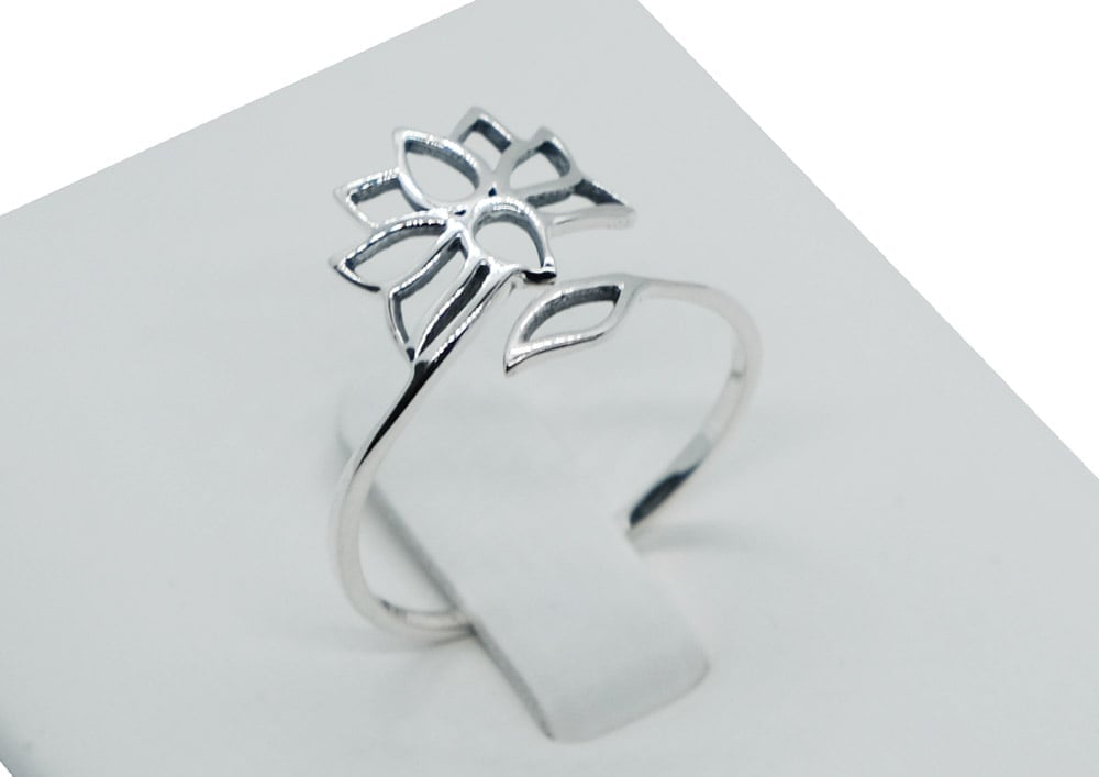 Silver Ring Lotus