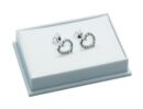 Silver Earing Heart CZ