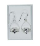 Silver Earring Lotus Amethyst