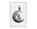 Silver Pendant Fairy on Moon