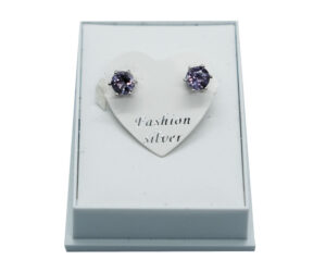 Silver Earrings Amethyst