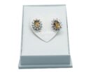 Silver Earrings Citrine