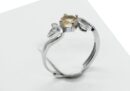 Silver Ring Citrine Adjustable