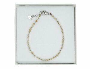 Silver Bracelet 3mm Citrine