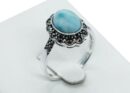 Silver Ring Larimar Oval
